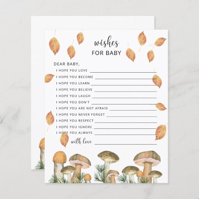 Bospaddenstoelen - wensen voor baby (Voorkant / Achterkant)