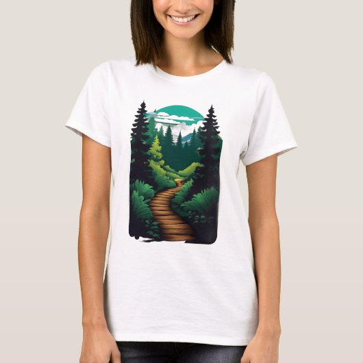 Bospaden - Serene Natuur T-shirt (Voorkant)