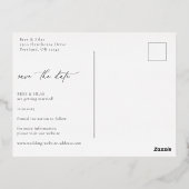 Bospijnbomen sparen de datum Folie Briefkaart (Achterkant)