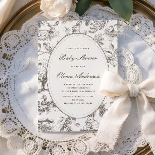 Bosrijk Getekende Allover Print Baby Shower Kaart
