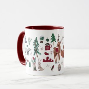 Bosrijke nordic ski Kerstmis Mok