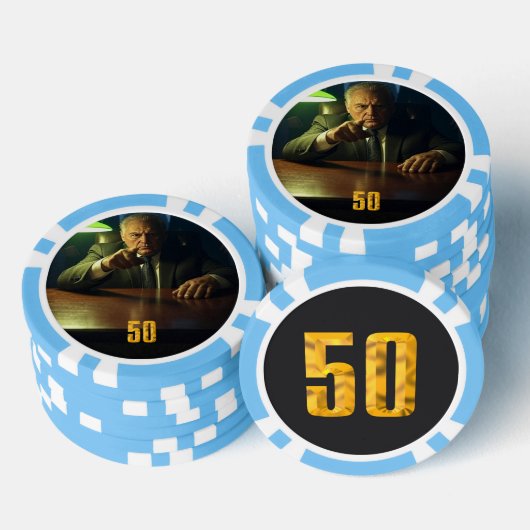 Boss 50 dollar poker chip (Opstapeling)