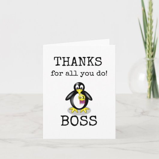 Boss Appreciation, dank je baas Kaart (Voorkant)