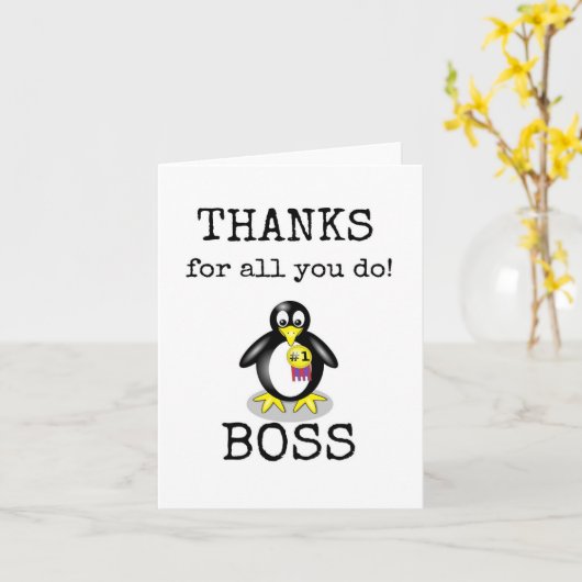 Boss Appreciation, dank je baas Kaart (Gele Bloem)