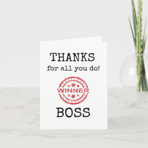 Boss Appreciation, dank je baas Kaart