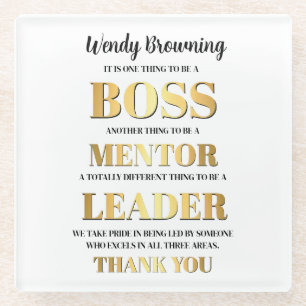 Boss appreciation week glazen onderzetter