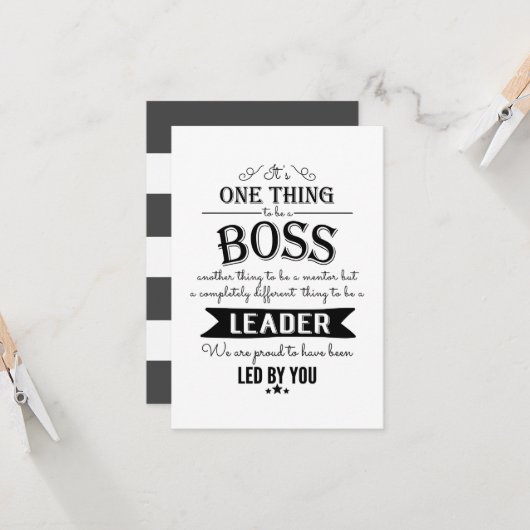 Boss appreciation week kaart (Voorkant / Achterkant in situ)