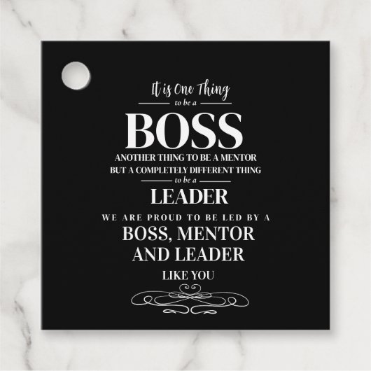 Boss appreciation week Mentor, leider Bedankjes Labels (Voorkant)