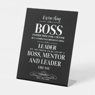Boss appreciation week Mentor, leider Reclamebord Met Voetstuk