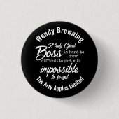 Boss appreciation week ronde button 3,2 cm (Voorkant)