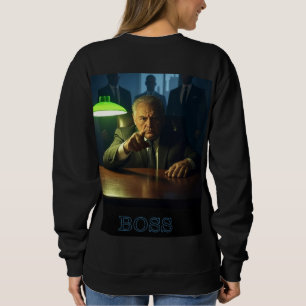 Boss avec texte femmes noir sweatshirt retour