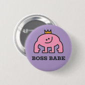 Boss Babe Button – Pinback Flair (Voorkant /achterkant)