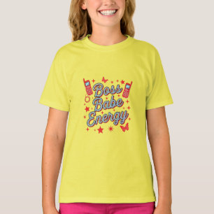 Boss Babe Energie – gele Power T-shirt