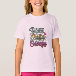 Boss Babe Energie – Roze Power T-shirt