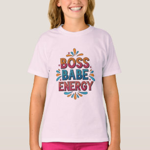 Boss Babe Energie – Roze Power T-shirt