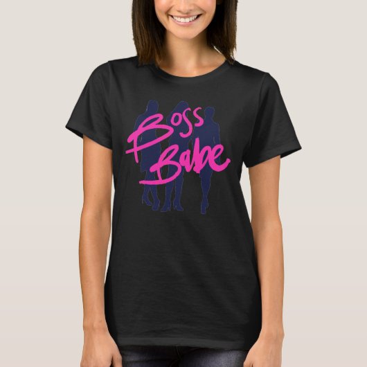 Boss Babe Hustle Script Typografie T-shirt (Voorkant)