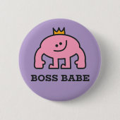 Boss Babe Knop – Speld Flair Ronde Button 5,7 Cm (Voorkant)