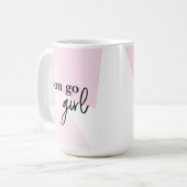 "Boss Babe Power : 'You Go Girl' Inspirational Mug (Devant gauche)