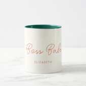 Boss Babe Retro nom Customisé Café Mug (Centre)