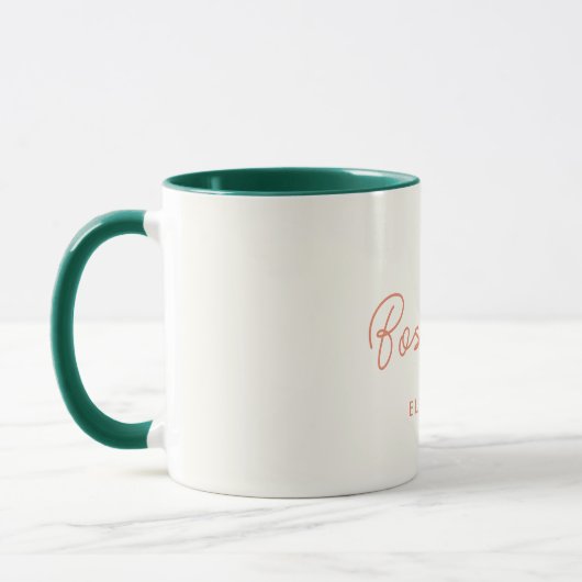 Boss Babe Retro nom Customisé Café Mug (Gauche)