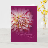 Boss Birthday Card/Vrouw Boss Kaart (Gele Bloem)