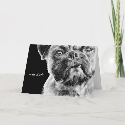 Boss Birthday Funny Grumpy Pug Dog Kaart (Voorkant)