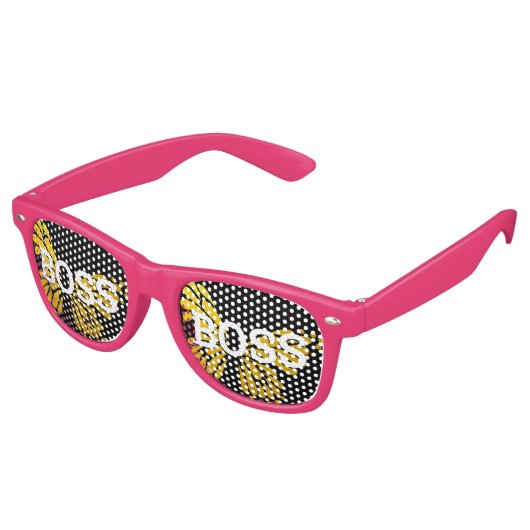 BOSS BOSS retro Shades / Fun Party Sunbril Retro Zonnebril (Gekanteld)