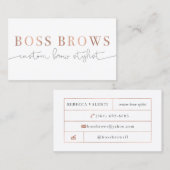 Boss Brows Visitekaartje (Voorkant / Achterkant)