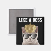 BOSS CAT BIRTHDAY MAGNETS MAGNEET (Voorkant / Achterkant)