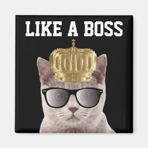 BOSS CAT BIRTHDAY MAGNETS MAGNEET