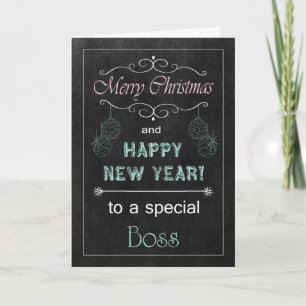 Boss Chalkboard Christmas Kaart