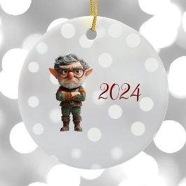 Boss Christmas Elf Keramisch Ornament