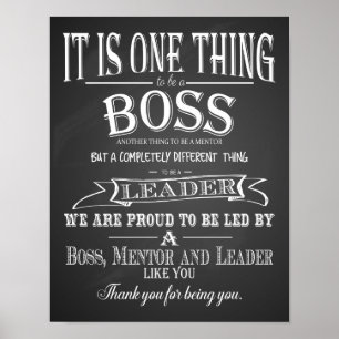 Boss Day bedankt voor je cadeautje voor je kantoor Poster