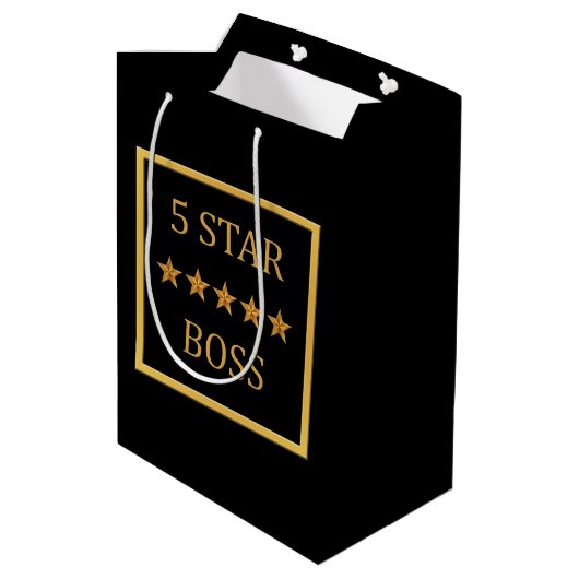 Boss Day Five Star BSS MGB Medium Cadeauzakje (Achterkant Gekanteld)