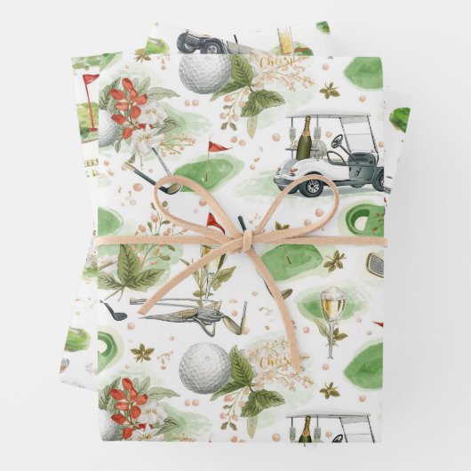 Boss Day for golfer Inpakpapier Vel (In situ)