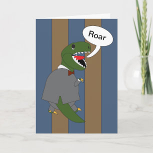 Boss Day T-Rex Dinosaur (Mannelijk) Grappig Kaart