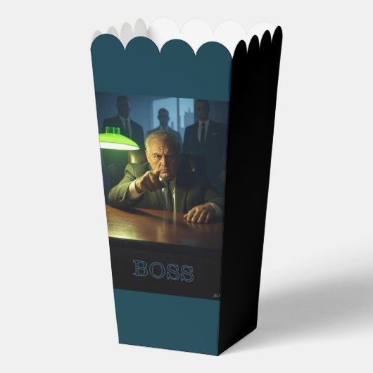 Boss een tekst popcorn dozen bedankdoosjes (Voorkant)