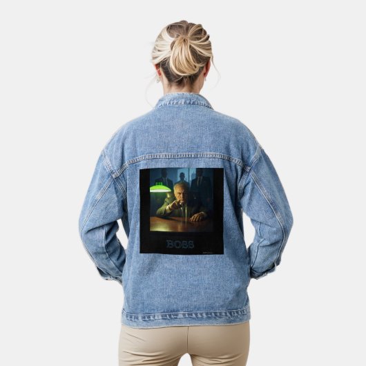 Boss een tekst vrouwen denim jas jacket (Model)