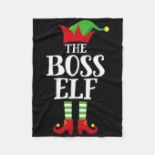 Boss Elf Family Matching Christmas Group Elf Pajam Fleece Deken (Voorkant)