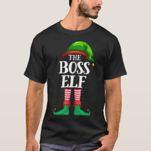Boss Elf Matching Family Kerstmis Pajama T-shirt