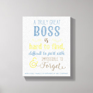 Boss Farewell / Retirement Gift Canvas Afdruk