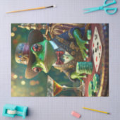 Boss Frog, kikker spelen Kaarten Tissuepapier (Craft)