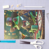 Boss Frog, kikker spelen Kaarten Tissuepapier (Craft)