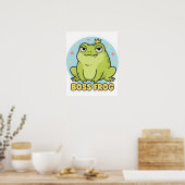 Boss Frog Poster Schattige Zelfverzekerde Kikker M (Keuken)