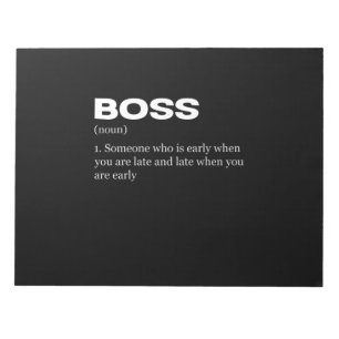 Boss Funny Definition Happy Boss Day Notitieblok