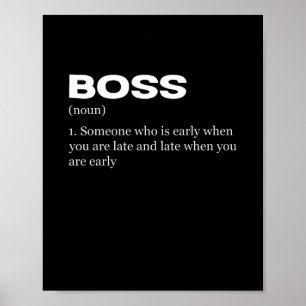 Boss Funny Definition Happy Boss Day Poster
