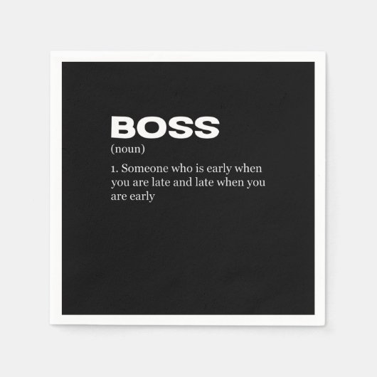 Boss Funny Definition Happy Boss Day Servet (Voorkant)