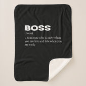 Boss Funny Definition Happy Boss Day Sherpa Deken (Voorkant)