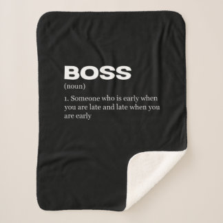 Boss Funny Definition Happy Boss Day Sherpa Deken