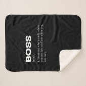 Boss Funny Definition Happy Boss Day Sherpa Deken (Voorkant (horizontaal))